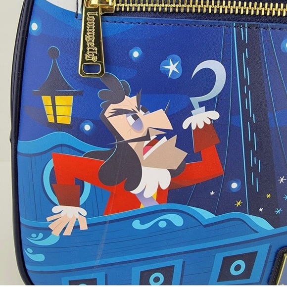 NWT Loungefly Disney Peter Pan Jolly Roger Mini Backpack - Picture 5 of 5